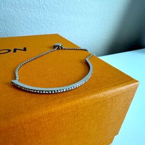 Michael Kors Sterling Silver Cubic Zirconia Slider Bracelet